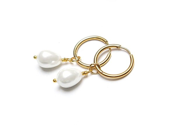 Pearls [white] perły vol. 19 - kolczyki