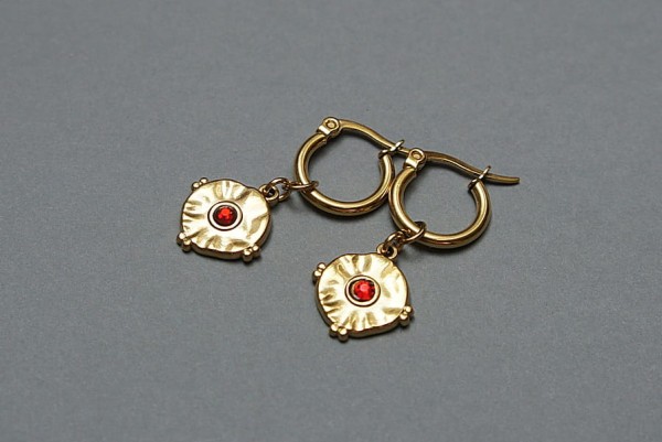 Alloys Collection Coins /red/ - kolczyki