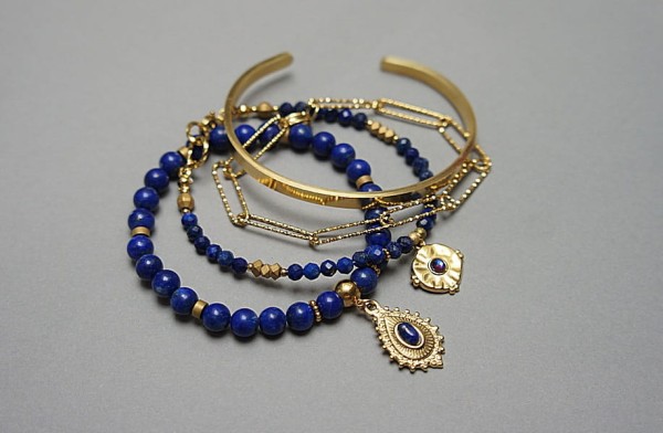 Zestaw bransoletek Lapis lazuli - Szlachetna kolekcja