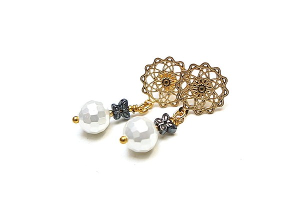 Pearls /white/ perły vol. 20 - kolczyki