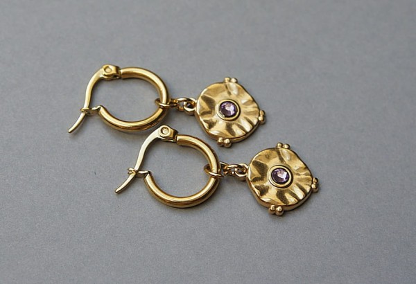 Alloys Collection Coins /Light Rose/ - kolczyki
