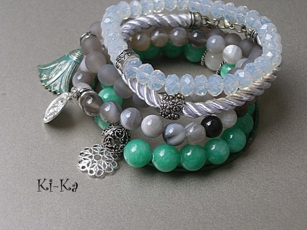 MINT AND GREY 4 - BRANSOLETKI