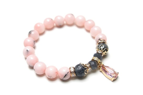 Kolekcja Rich - Opal pink /glamour/ - bransoletka