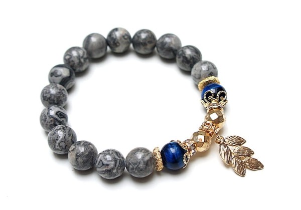 Jasper and dark blue /glamour/ - bransoletka