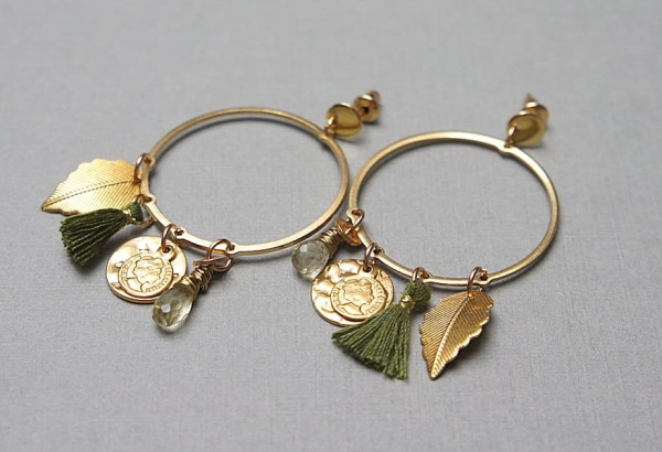 Alloys Collection  Gypsy  /olive/ - kolczyki