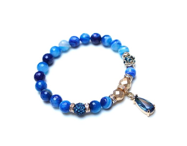 Kolekcja Rich - Agat botswana vol. 2 /glamour/ - bransoletka