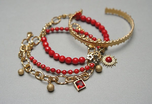 Zestaw bransoletek Koral vol. 2 - Szlachetna kolekcja