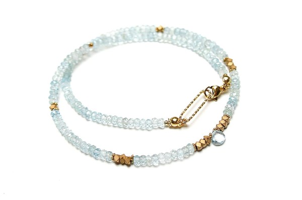 Akwamaryn choker vol. 8 /naszyjnik/ - Szlachetna kolekcja