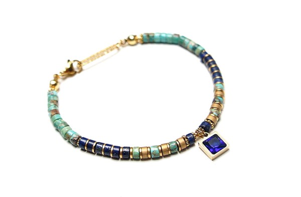 Lapis lazuli i turkus /bransoletka/ - Szlachetna kolekcja