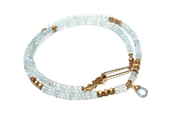 Akwamaryn choker vol. 9 /naszyjnik/ - Szlachetna kolekcja