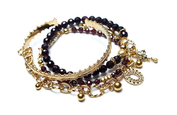 Zestaw bransoletek Granaty vol. 2 - Szlachetna kolekcja