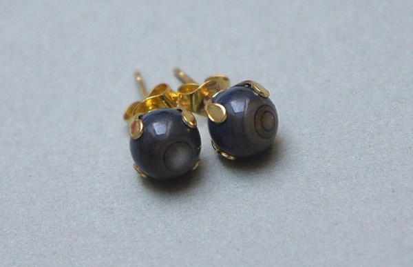 Dots - Muszla navy blue /alloys collection/ - sztyfty