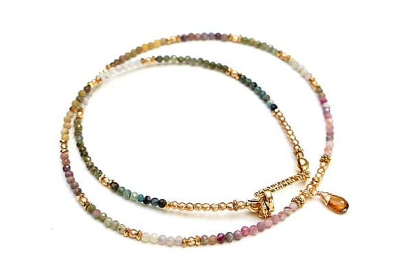 Turmaliny /choker/ vol. 21 naszyjnik - Szlachetna kolekcja