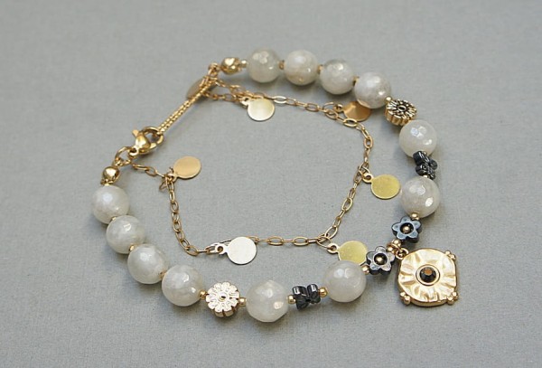 Kamień księżycowy vol. 5 bransoletka /Szlachetna kolekcja/