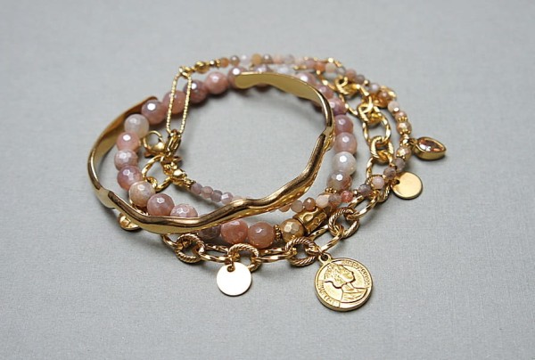 Zestaw bransoletek Kamień słoneczny - Szlachetna kolekcja