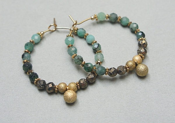 Alloys Collection Wianki (szmaragdy) - kolczyki