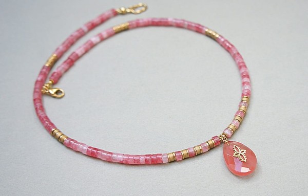 Kwarc strawberry /choker/ - Szlachetna kolekcja