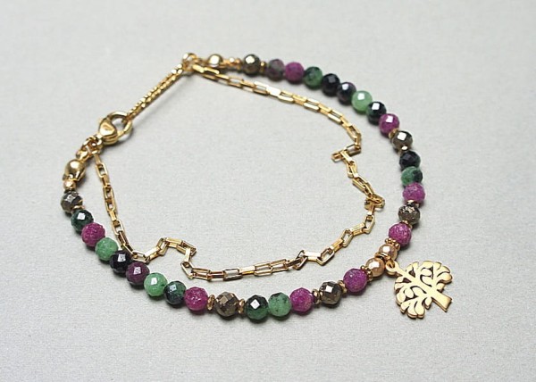 Zoisyt z rubinem /bransoletka/ - Szlachetna kolekcja /21.07.24/