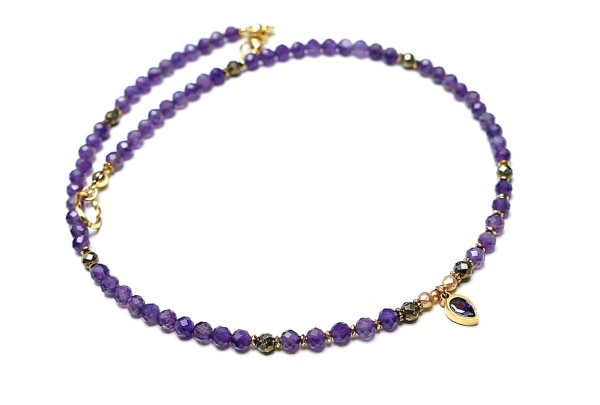 Ametysty vol. 10 /choker/ naszyjnik - Szlachetna kolekcja /01.08.24/