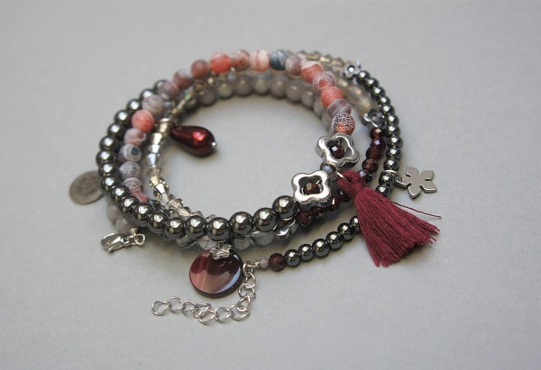 Alloys Collection WRAPPED /bordeaux/ - bransoletka