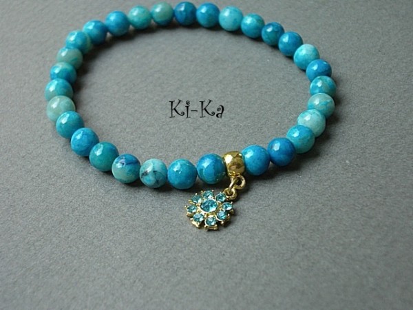 TURQUOISE AND NUDE 5 -BRANSOLETKA