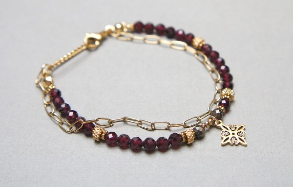 Granaty vol. 20 /12.03.25/ - bransoletka /Szlachetna kolekcja/