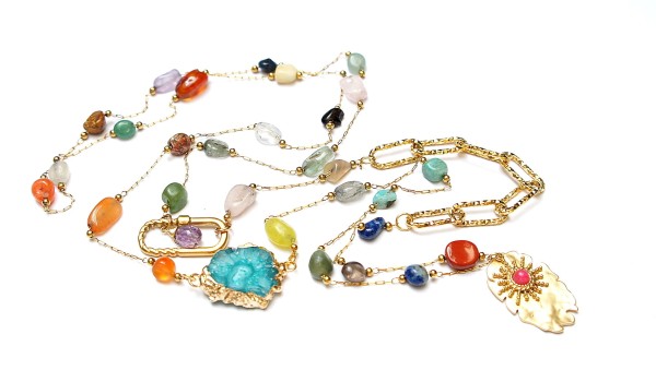 Sautoir /mix kamieni/ 01.04.25 - naszyjnik