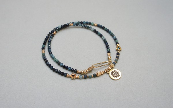 Turmaliny niebieskie /choker/ vol. 38 naszyjnik - Szlachetna kolekcja