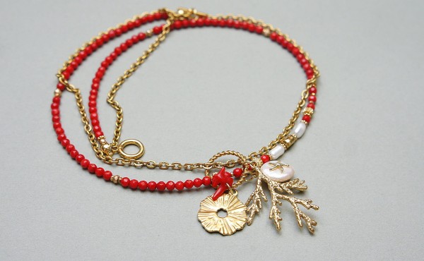 Sea collection - Koral red /choker/ 21.04.25