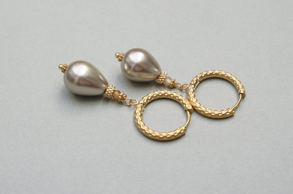 Pearls /beige/ perły vol. 6 /15.04.25/ - kolczyki