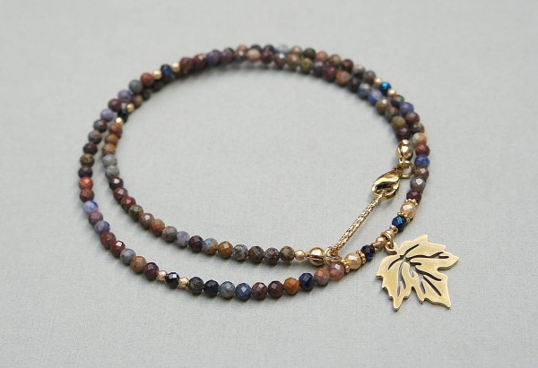 Szafiry mix vol. 10 /choker/ naszyjnik - Szlachetna kolekcja