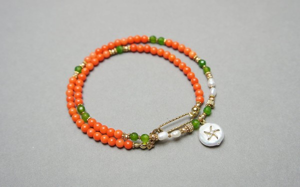 Sea collection - Koral orange vol 2 /choker/ 10.07.25