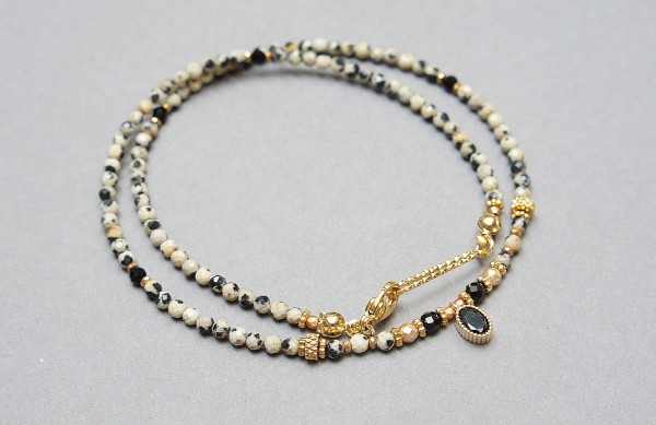 Jaspis dalmatyńczyk choker - Szlachetna kolekcja /29.05.25/