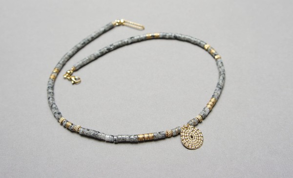 Jaspis plamisty /11.08.25/ naszyjnik - Szlachetna kolekcja