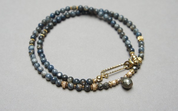 Muszla dark blue /choker - 18.11.25/ - Szlachetna kolekcja