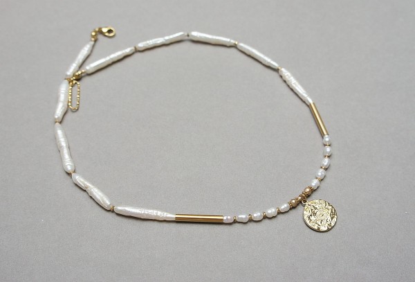 Pearls /white/ perły naturalne vol. 10 /02.11.25/ - choker