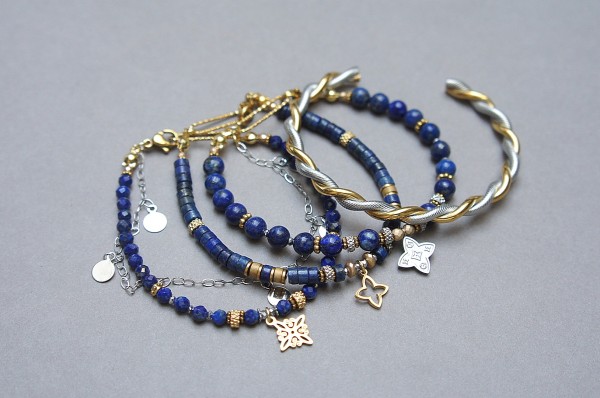 Zestaw bransoletek Lapis lazuli vol. 3 /10.02.26/- Szlachetna kolekcja