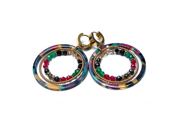 Wianki circle  (colourful) - kolczyki