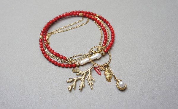 Sea collection - Koral red vol. 3 /choker/ 22.03.26