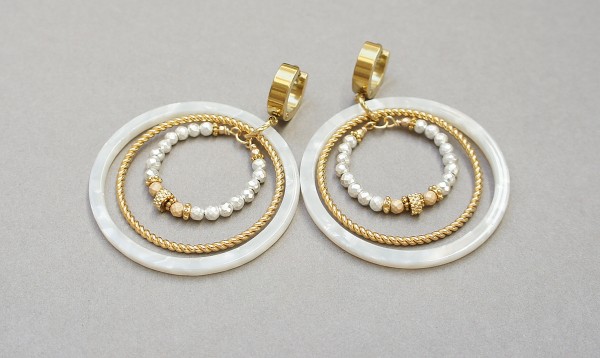 Wianki circle (white) - kolczyki