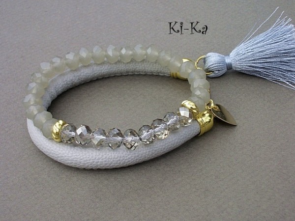 ECRU AND GREY 4 - BRANSOLETKI