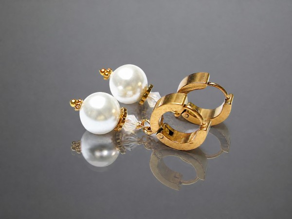 Pearls [white] perły vol. 26 - kolczyki