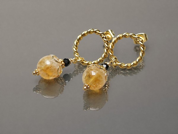 Alloys Collection - Cytryn i spinel - kolczyki