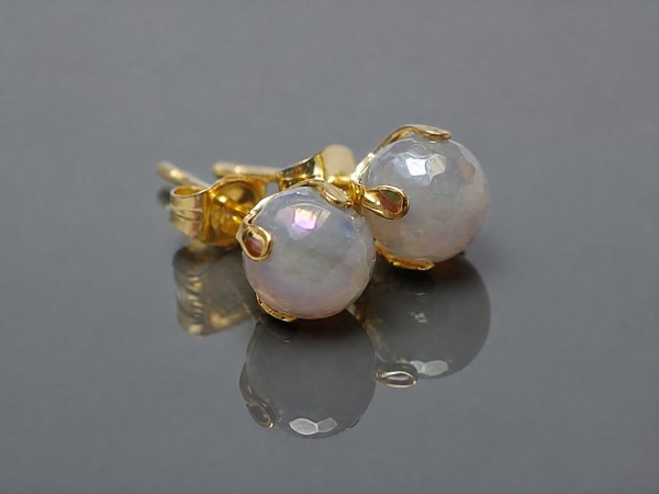Dots - agaty szare mystic /alloys collection/ - sztyfty