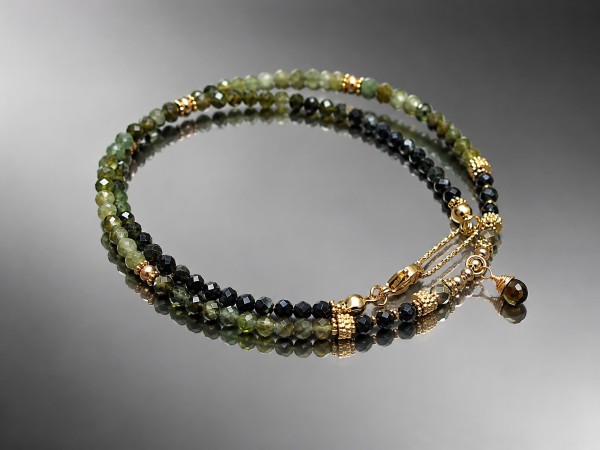 Turmaliny zielone /choker/ vol. 56 naszyjnik /01.10.26/- Szlachetna kolekcja