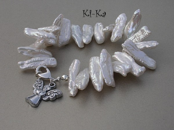 PERŁY BIWA - BRANSOLETKA