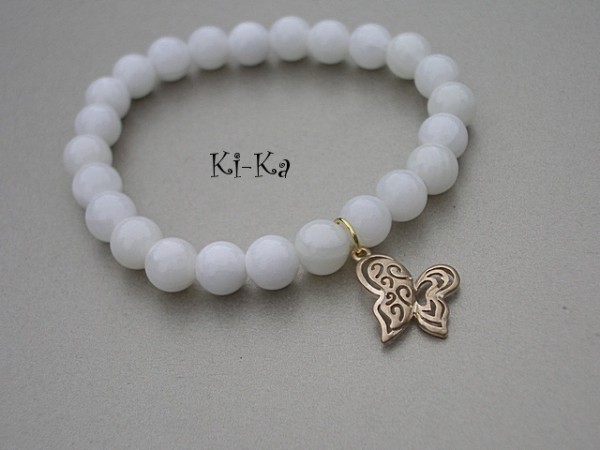 WHITE BUTTYERFLY- BRANSOLETKA