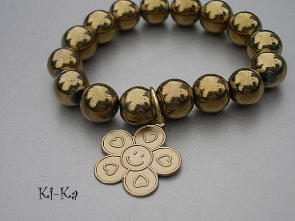 GOLD HEMATITE - BRANSOLETKA