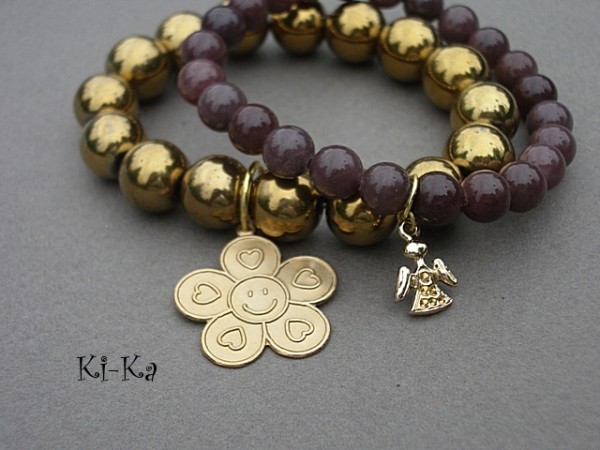 CHOCOLATE AND GOLD - BRANSOLETKI