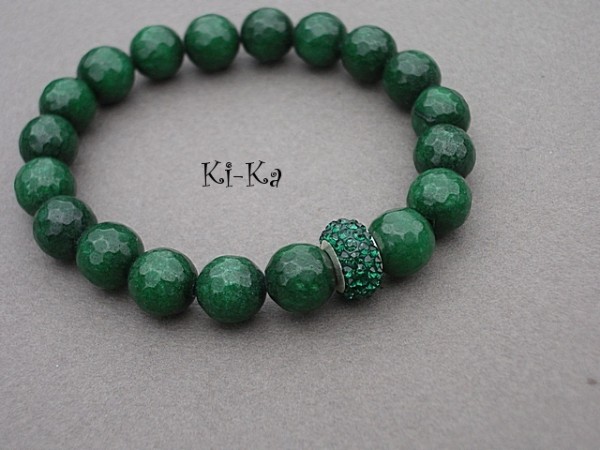 EMERALD AND SWAROVSKI CRYSTALS - BRANSOLETKA